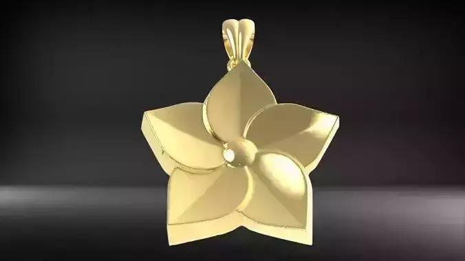  Hawaiian Hibiscus Flower Pendant 3D print model