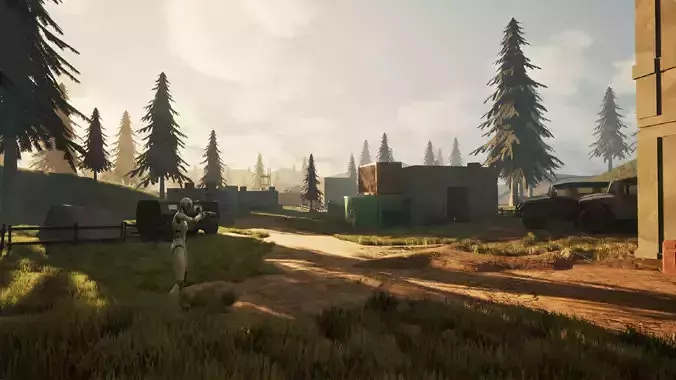 Military Battlefield Environment - Unreal Engine Low-poly 3D model
