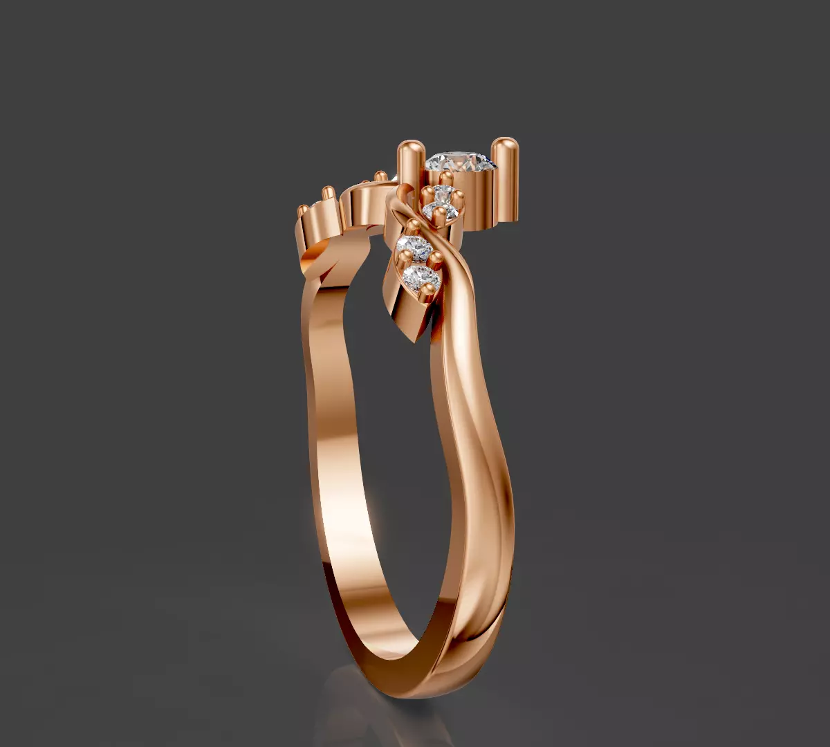 Crown Ring Luxury Iconic silver gold jewelry printable 3d model 3D print model_5