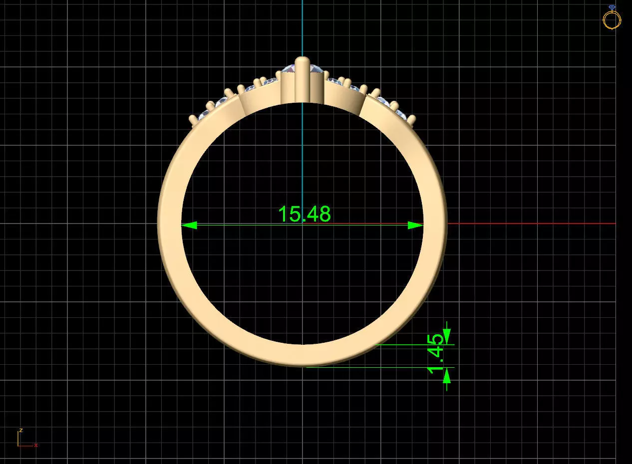 Crown Ring Luxury Iconic silver gold jewelry printable 3d model 3D print model_10