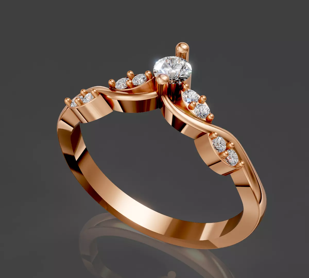 Crown Ring Luxury Iconic silver gold jewelry printable 3d model 3D print model_3