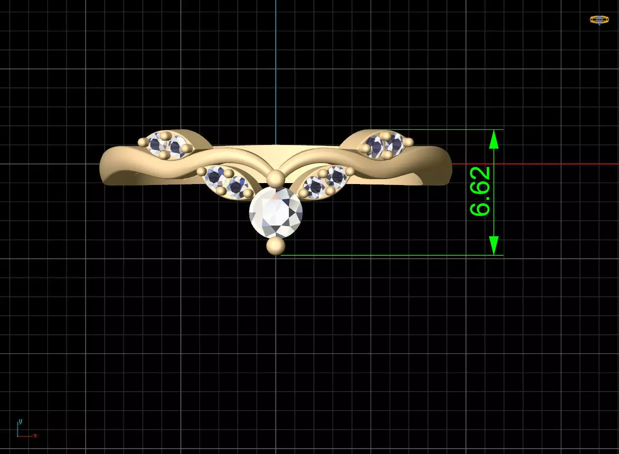 Crown Ring Luxury Iconic silver gold jewelry printable 3d model 3D print model_9