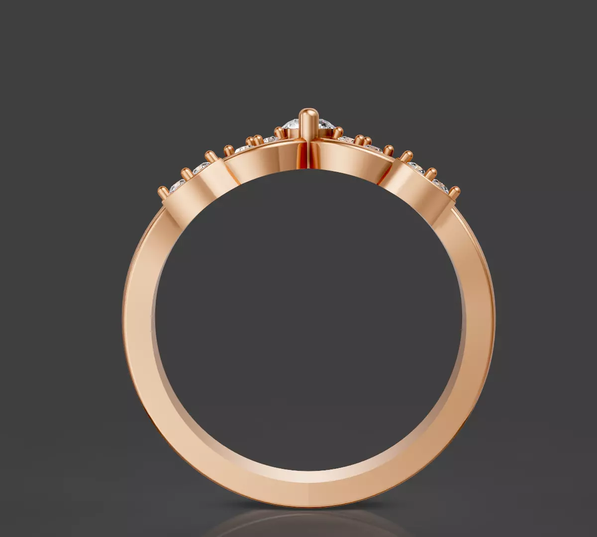 Crown Ring Luxury Iconic silver gold jewelry printable 3d model 3D print model_6