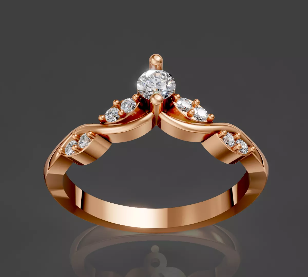 Crown Ring Luxury Iconic silver gold jewelry printable 3d model 3D print model_0