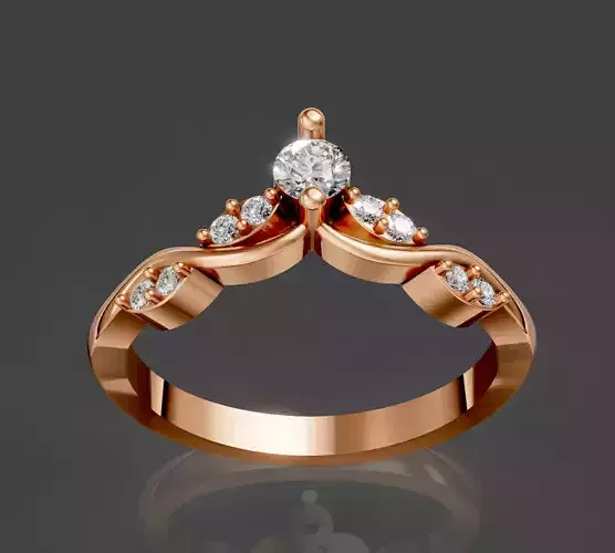 Crown Ring Luxury Iconic silver gold jewelry printable 3d model 3D print model