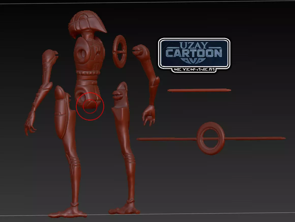 Star wars the Rebels articulated  j8th inquisitor 3D print model 3D print model_1