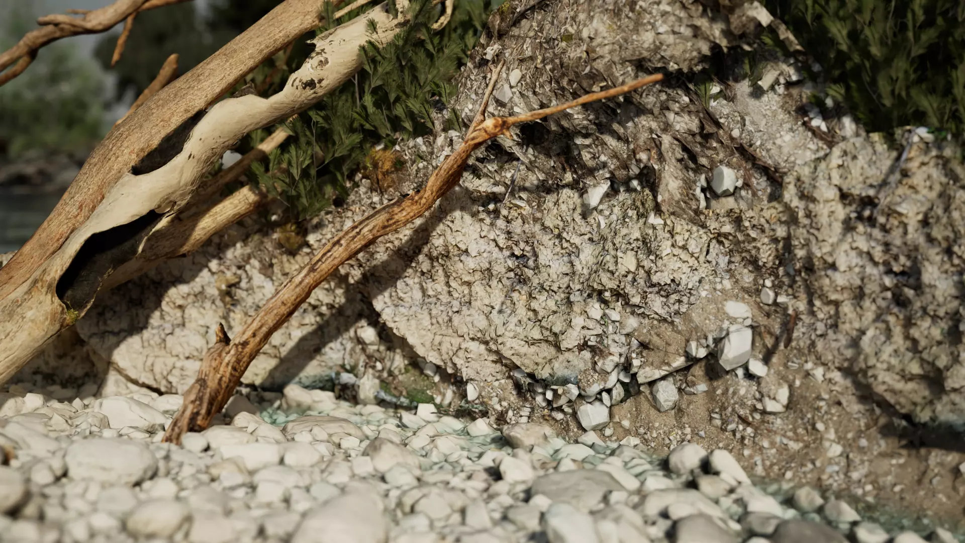 Alpine River Embankment Pack 3D Model Collection_4