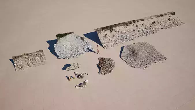 Alpine River Embankment Pack 3D Model Collection