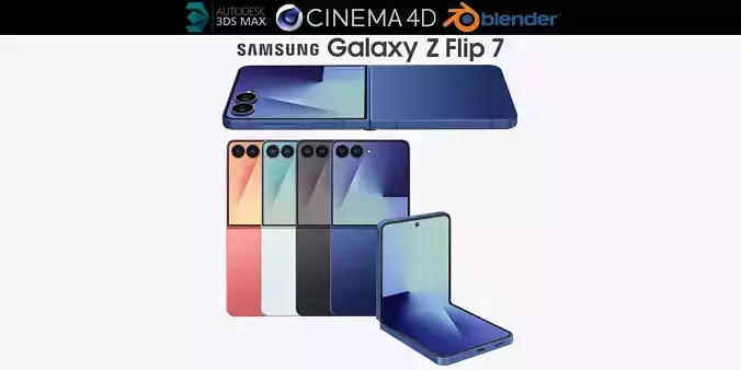 Samsung Galaxy Z Flip 7 All colors 3D model