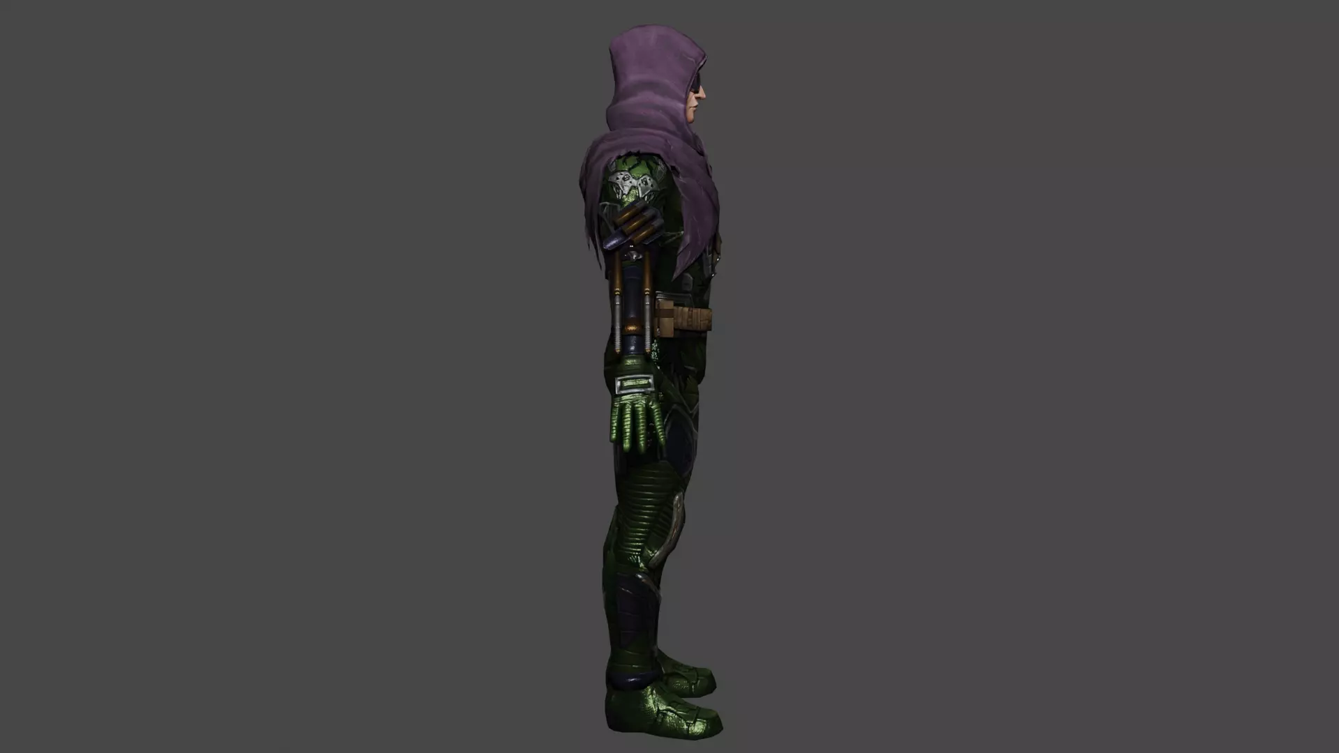 Green Goblin Low-poly 3D model_1