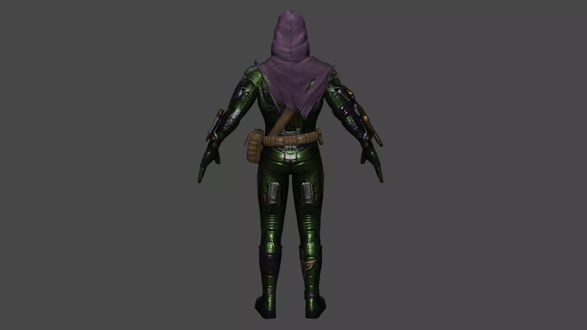 Green Goblin Low-poly 3D model_2