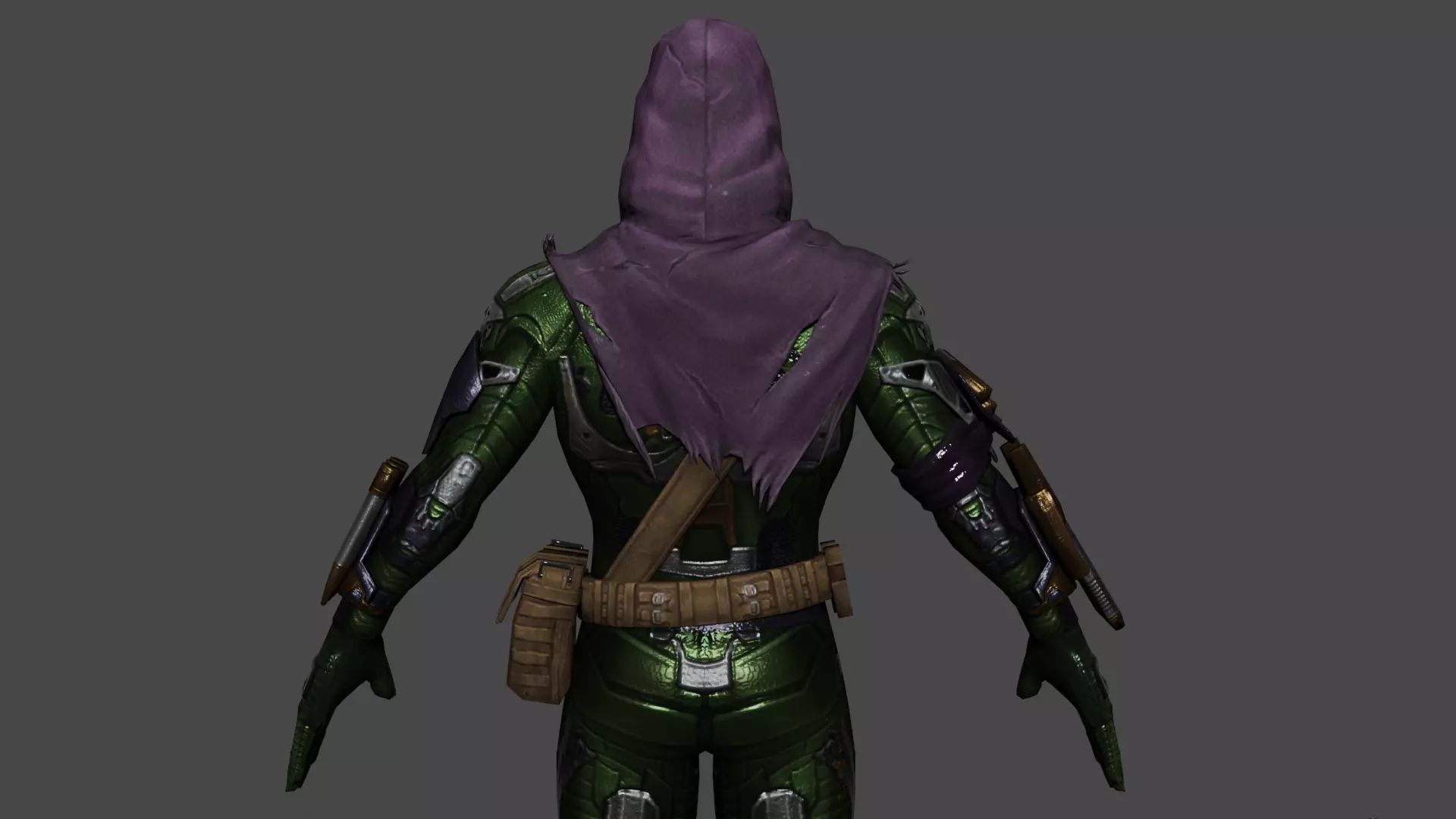 Green Goblin Low-poly 3D model_5
