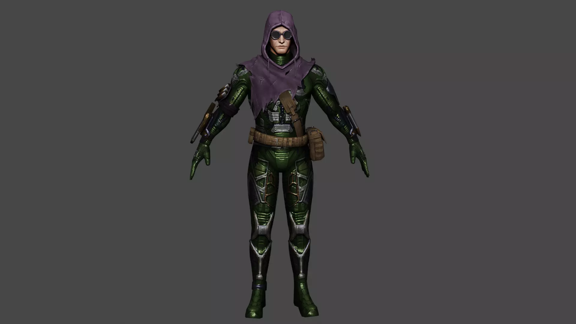 Green Goblin Low-poly 3D model_0