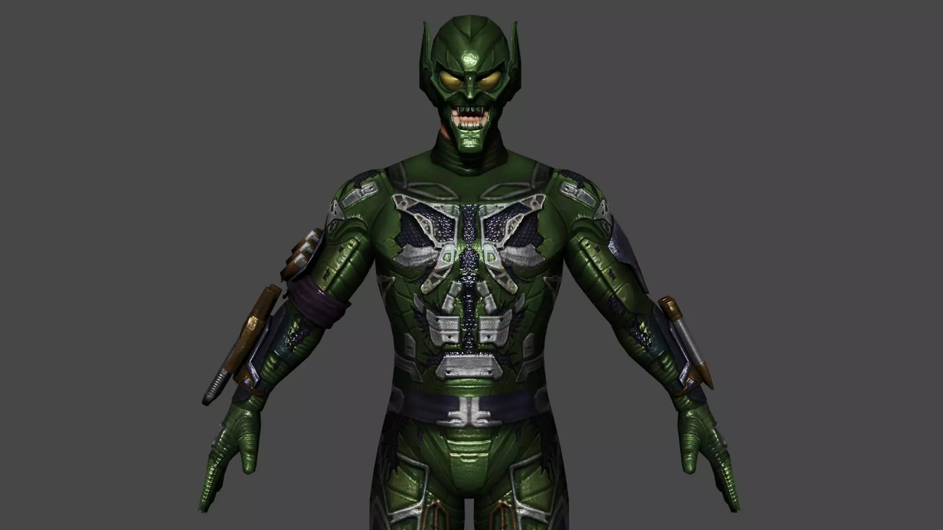 Green Goblin Low-poly 3D model_7