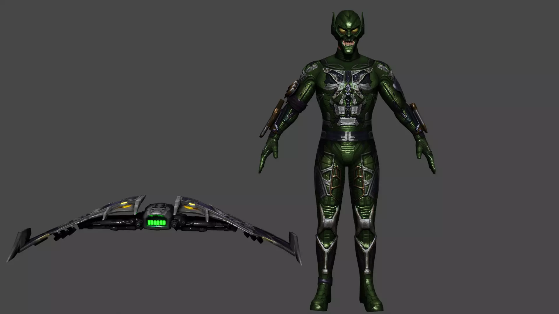 Green Goblin Low-poly 3D model_6