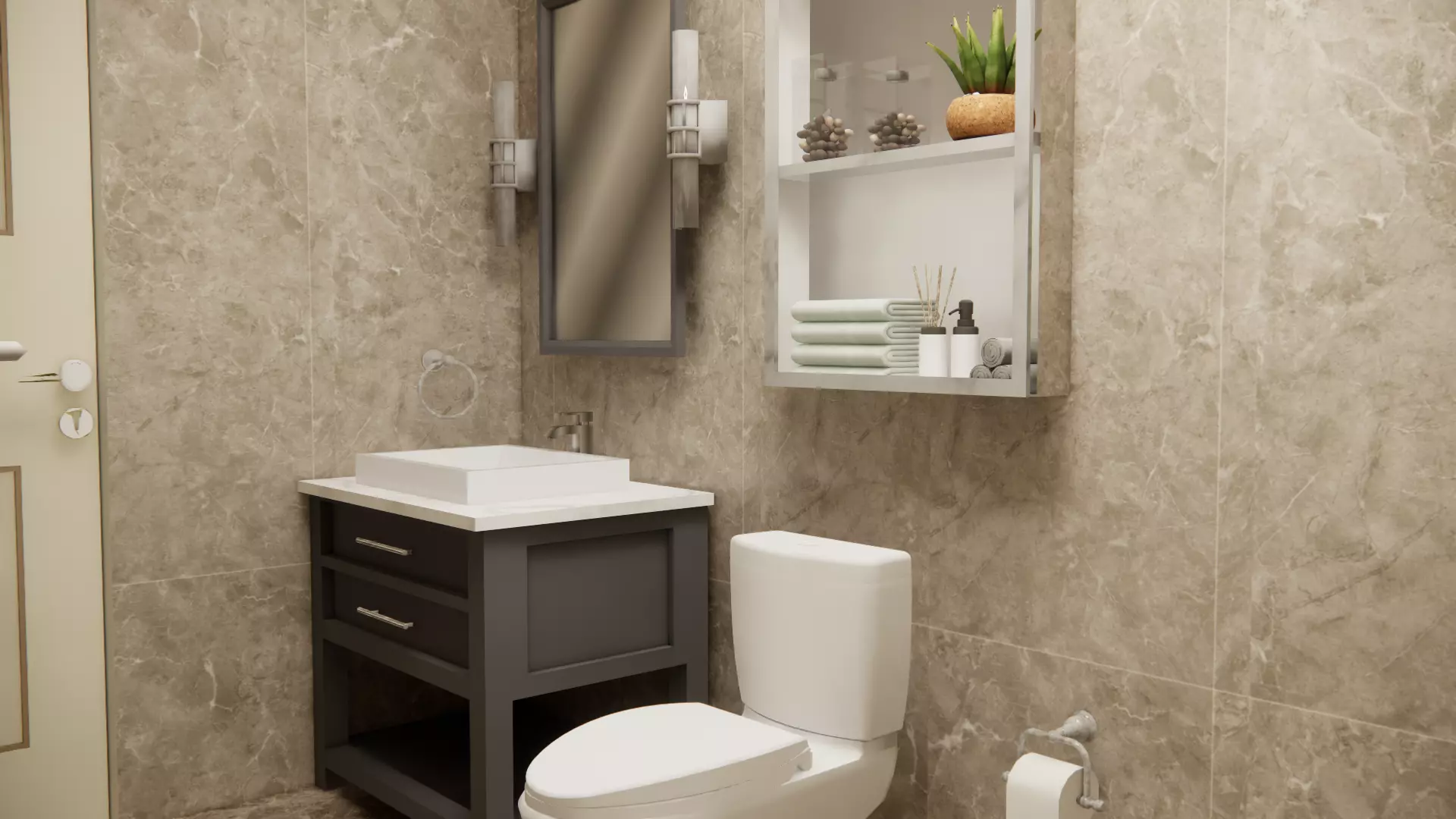 Modern villa 3D model_9