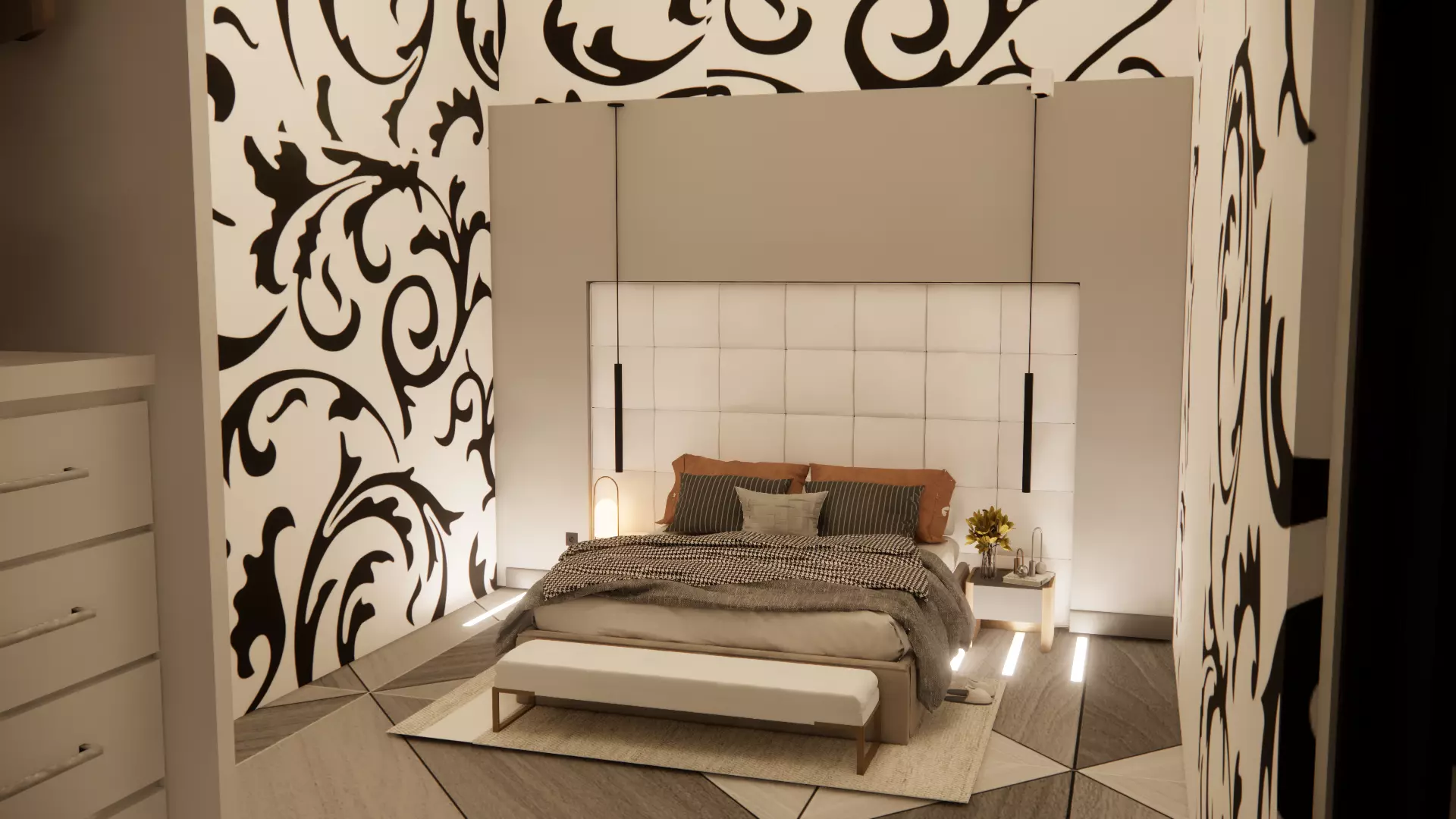 Modern villa 3D model_7