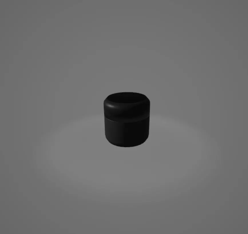 3D Black Cosmetic Jar 3D print model