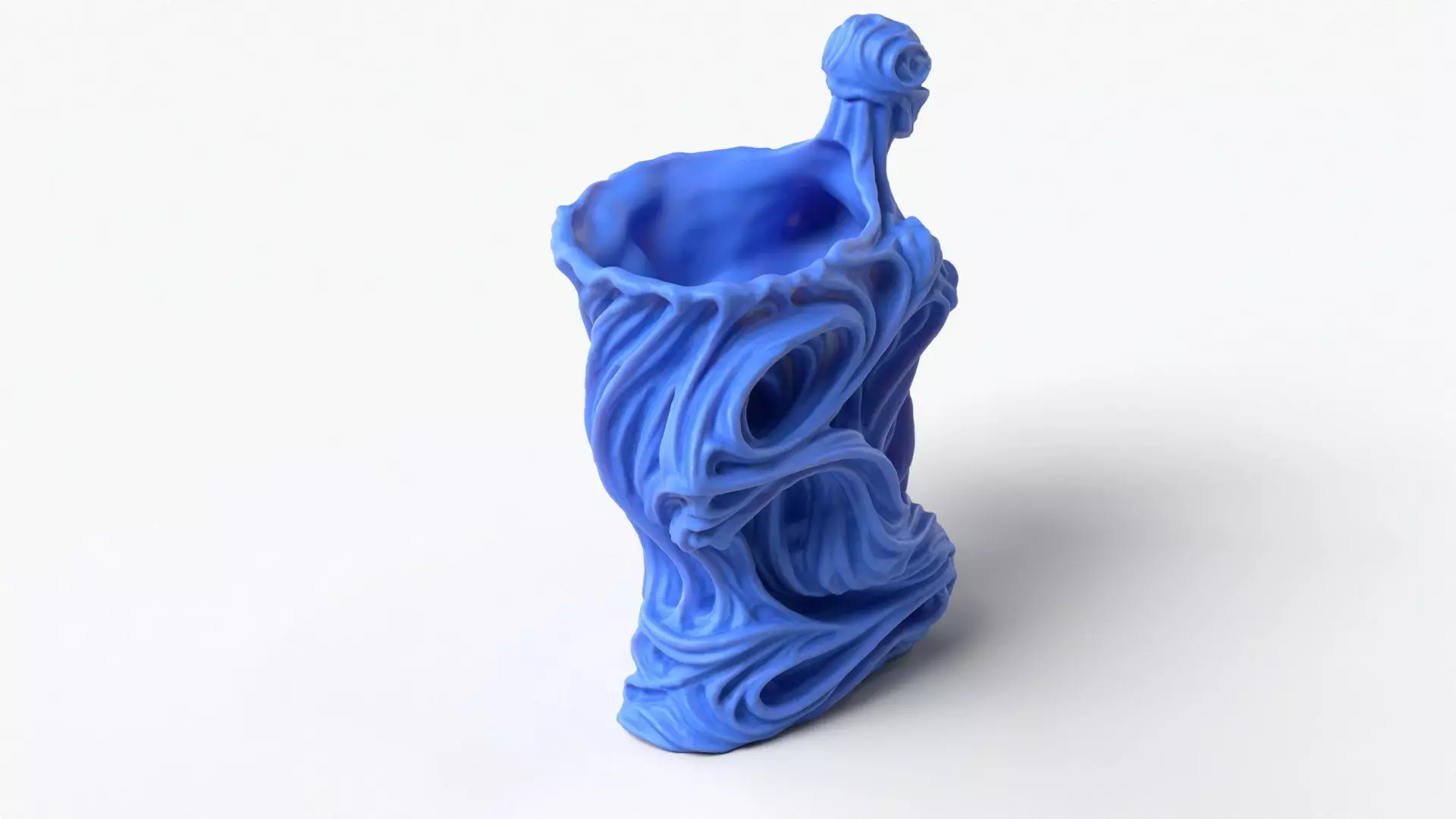 Wavy Pot Sculpture 3D print model_6