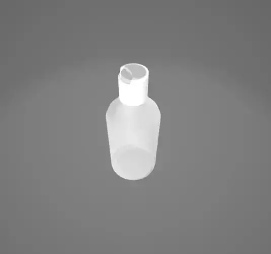 3D Cosmetic Bottle Model Flip-Top Cap 