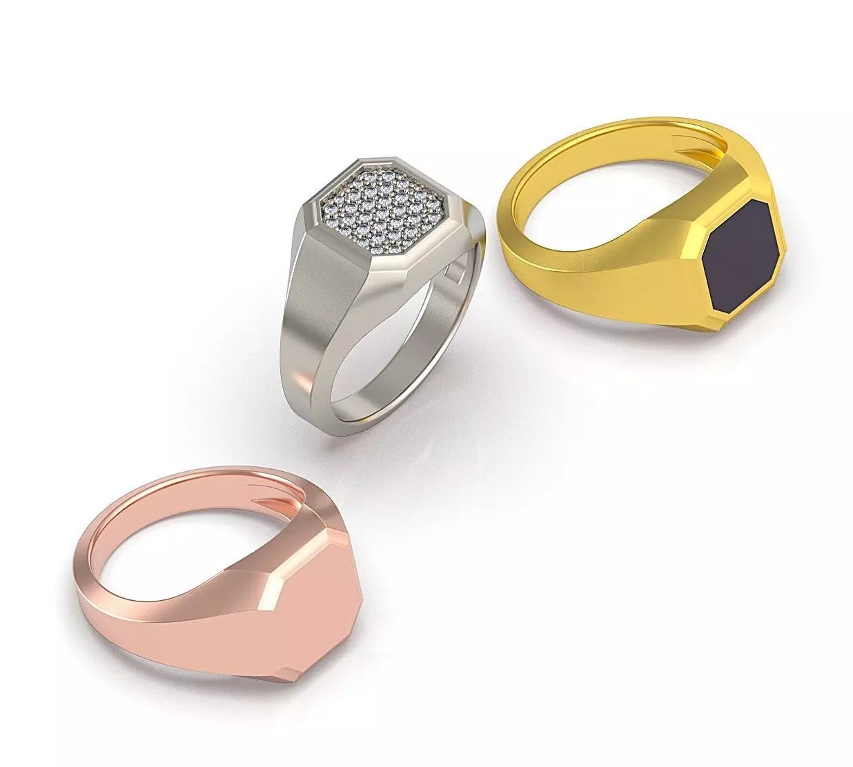 Signet Ring Collection 3D print model_5