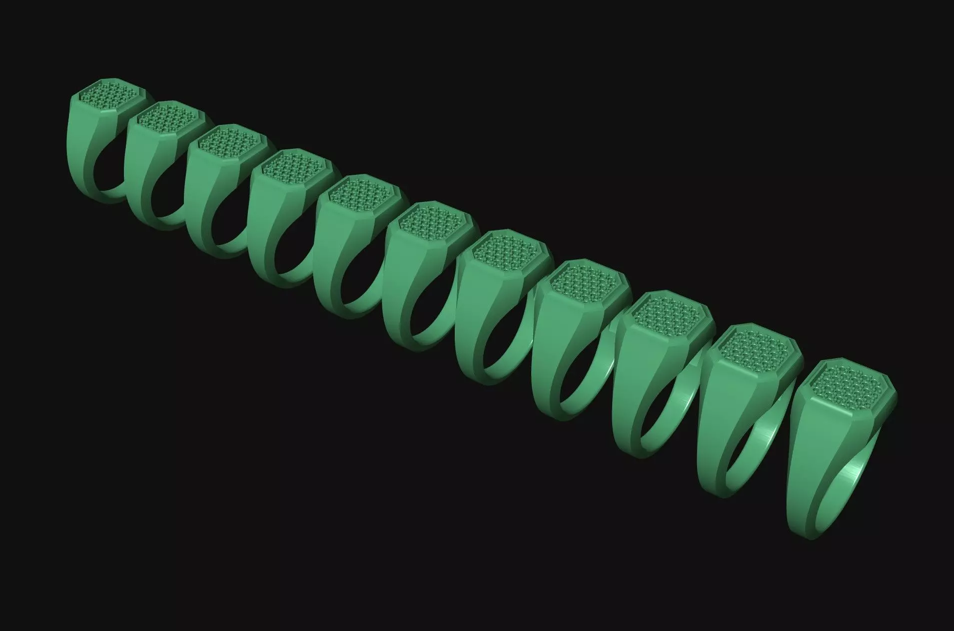 Signet Ring Collection 3D print model_12