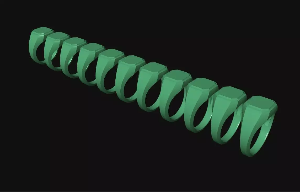 Signet Ring Collection 3D print model_13