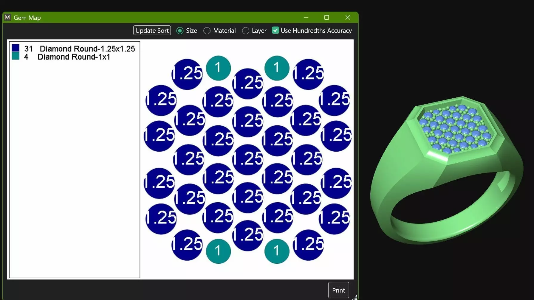 Signet Ring Collection 3D print model_10