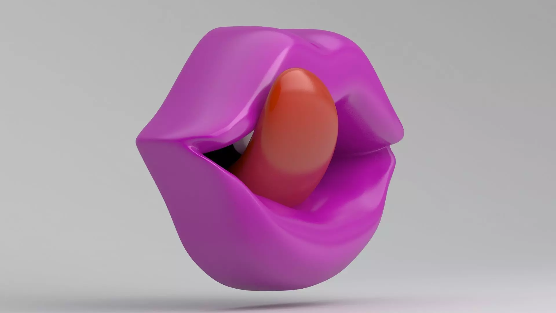 pink Tongue Licking 3D model_4