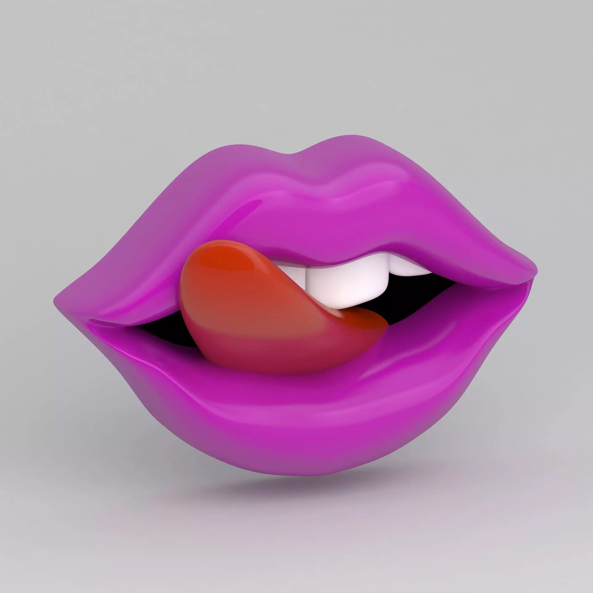 pink Tongue Licking 3D model_0