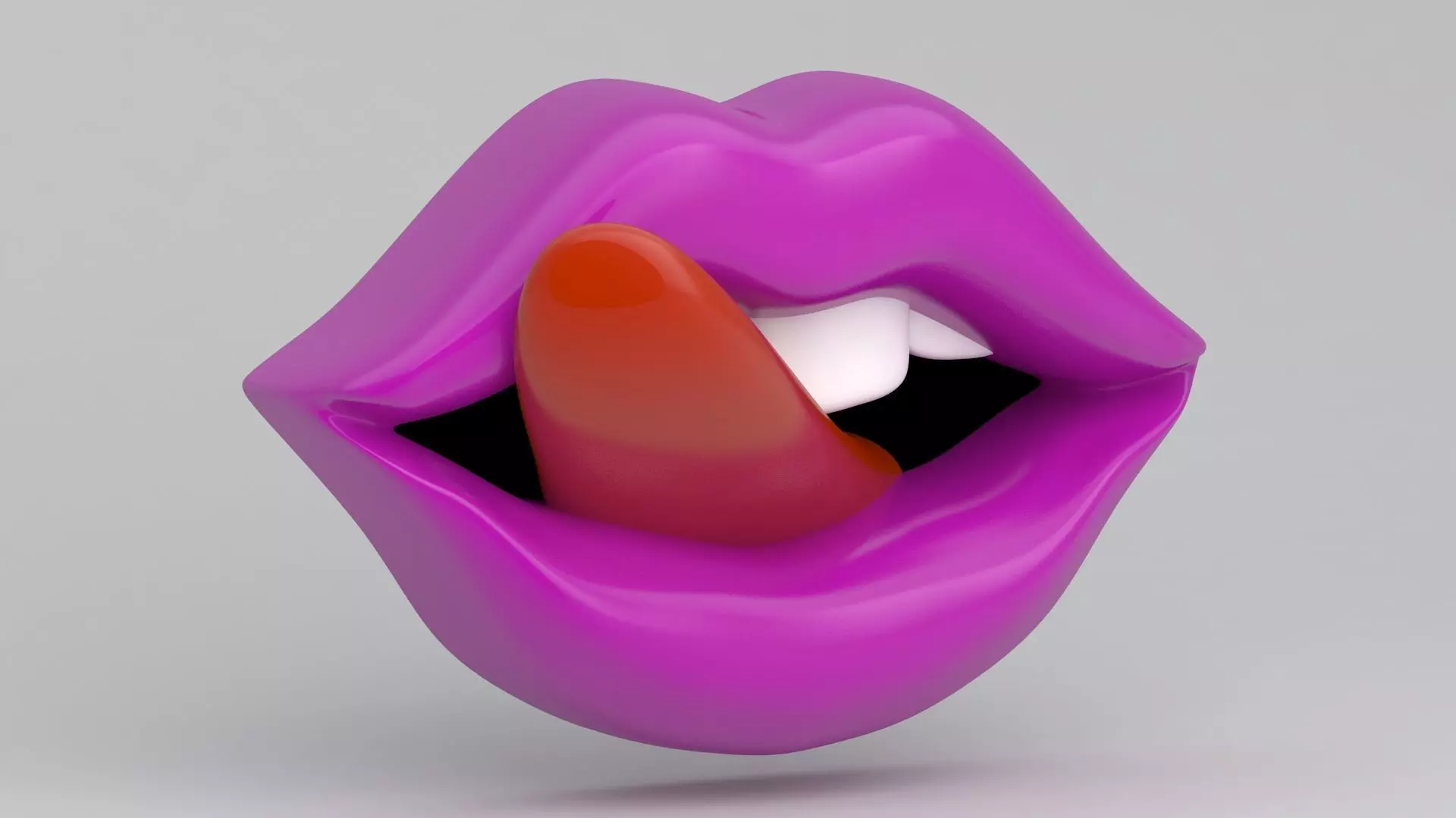 pink Tongue Licking 3D model_1
