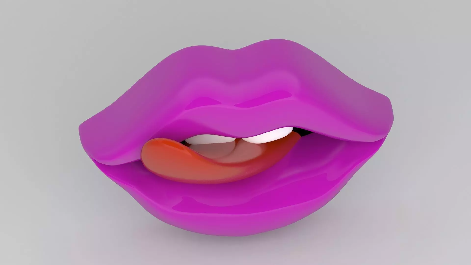 pink Tongue Licking 3D model_3