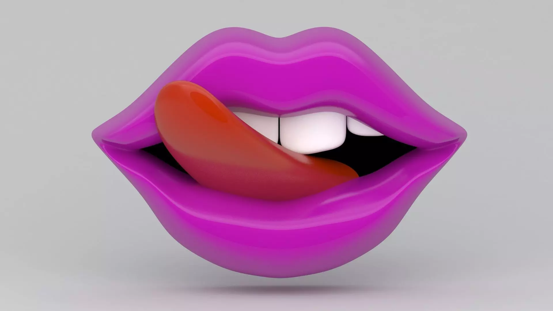 pink Tongue Licking 3D model_5