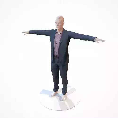 Male Costume Outfit Business Low-poly 3D model