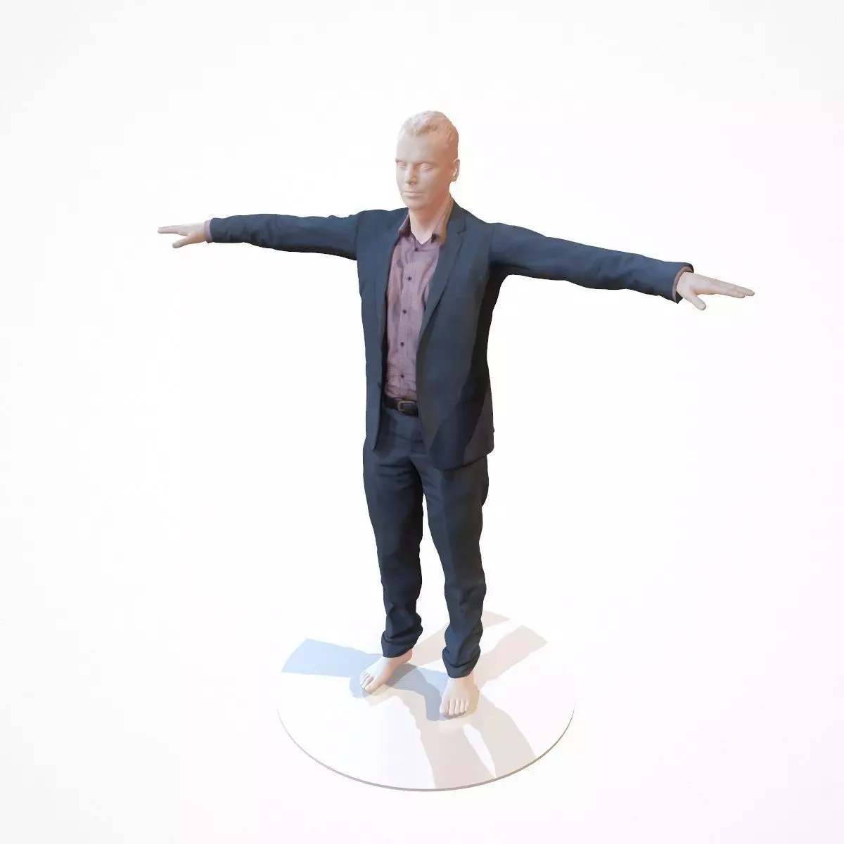 Male Costume Outfit Business Low-poly 3D model
