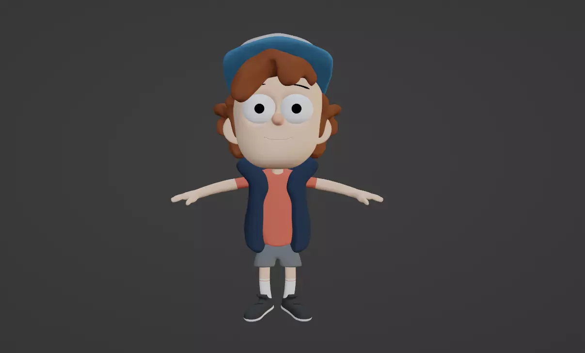 Dipper Pines Gravity Falls Free 3D model