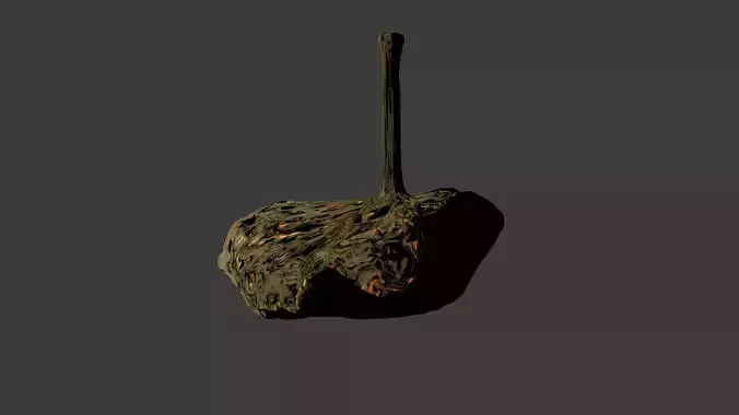 Vase carved from rock 3D model