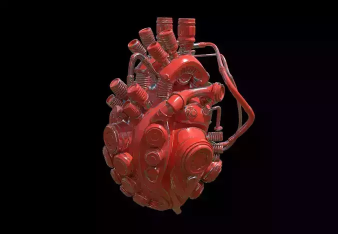 mechanical heart 3D model