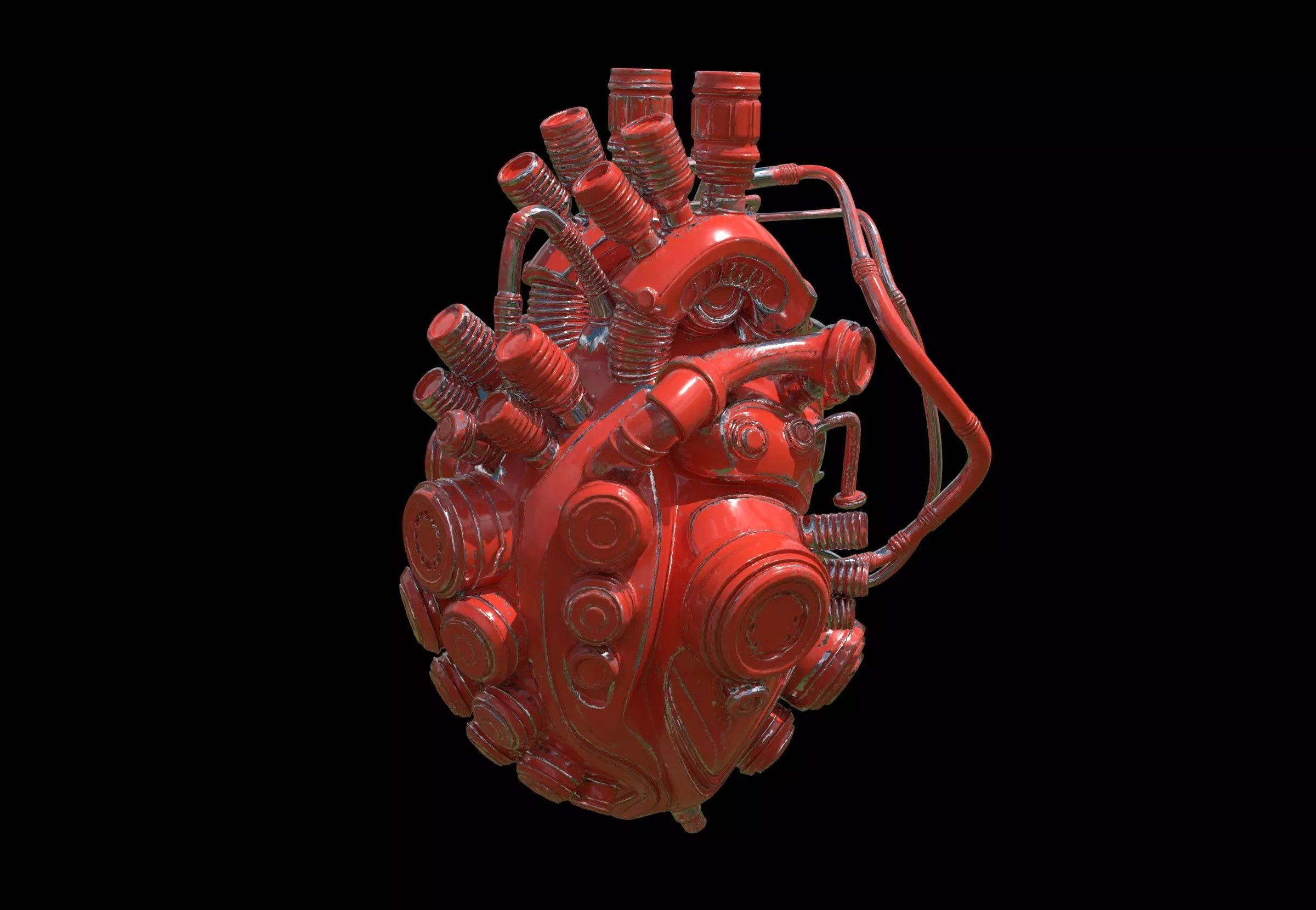 mechanical heart 3D model_0