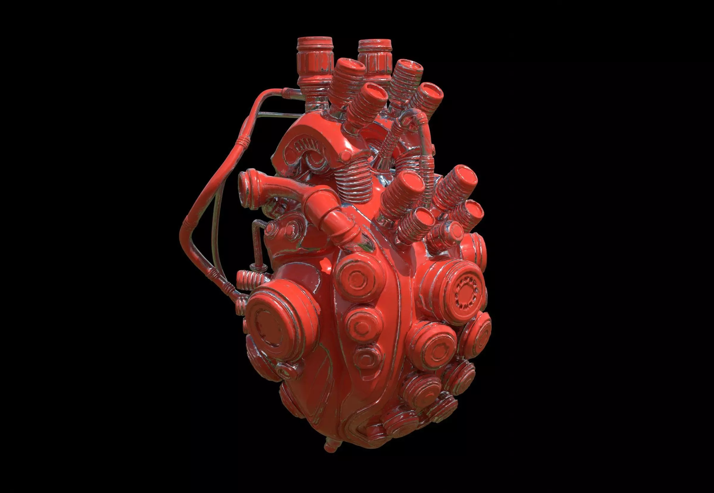 mechanical heart 3D model_2