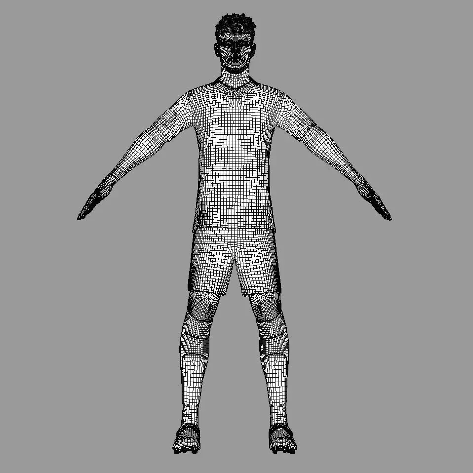 T-Pose Rigged Pavlovic Bayern Munich 24-25 3D model_6