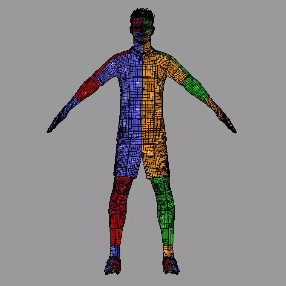 T-Pose Rigged Pavlovic Bayern Munich 24-25 3D model_7