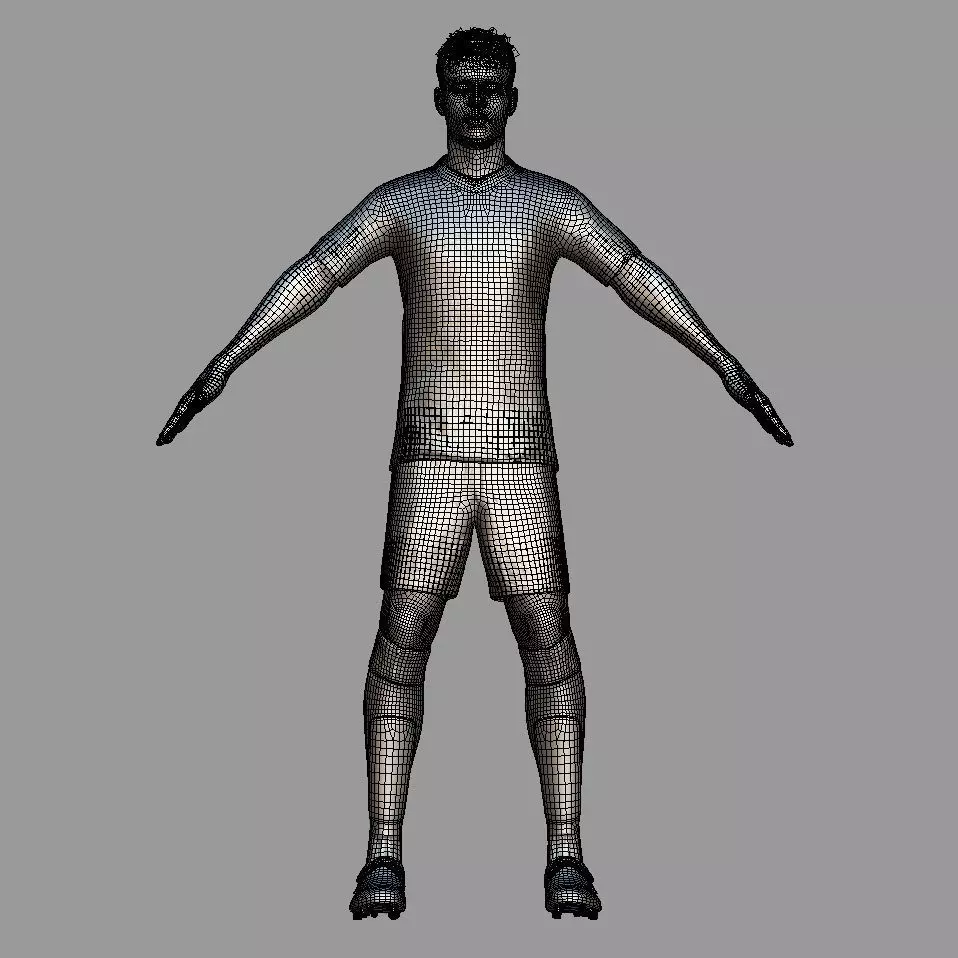 T-Pose Rigged Pavlovic Bayern Munich 24-25 3D model_4