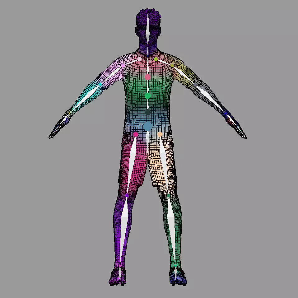 T-Pose Rigged Pavlovic Bayern Munich 24-25 3D model_8