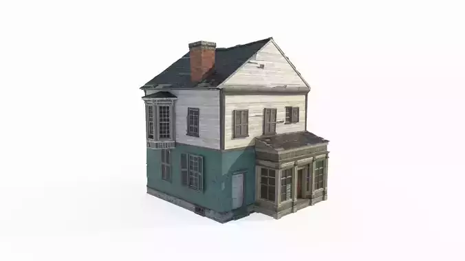 17th century urban residential buildings 3D model
