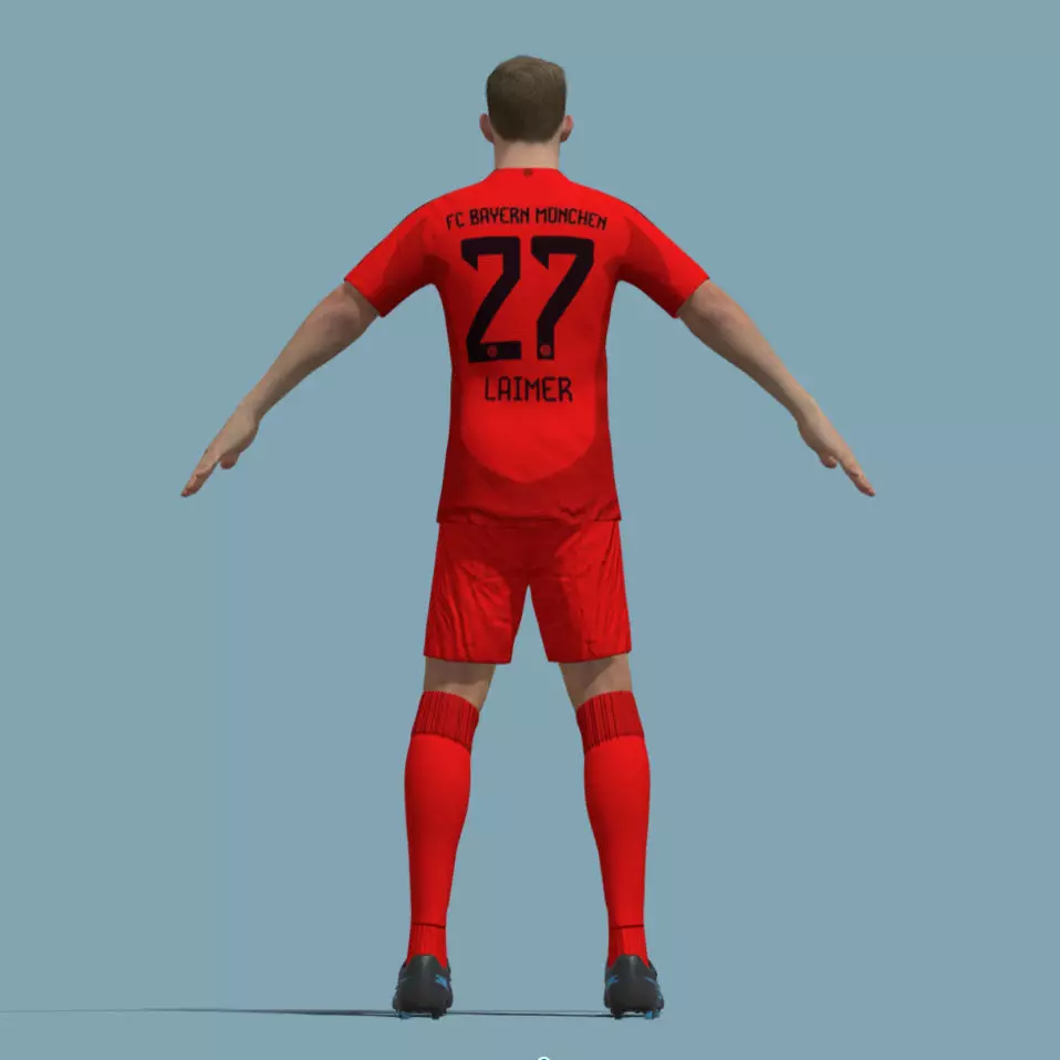 T-Pose Rigged Konrad Laimer Bayern Munich 24-25 3D model_2