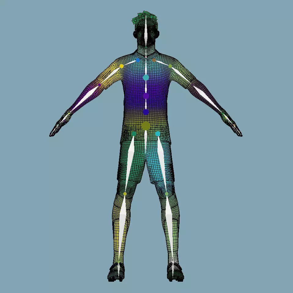 T-Pose Rigged Konrad Laimer Bayern Munich 24-25 3D model_8