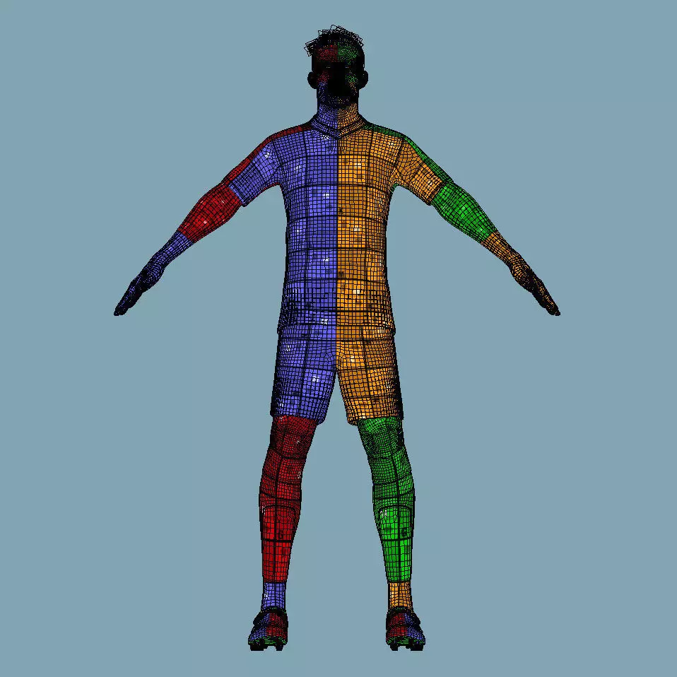 T-Pose Rigged Konrad Laimer Bayern Munich 24-25 3D model_7