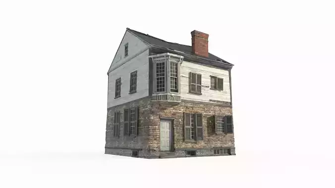 17th century urban buildings and houses 3D model