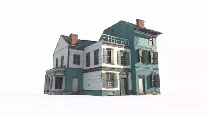 17th century urban buildings 3D model